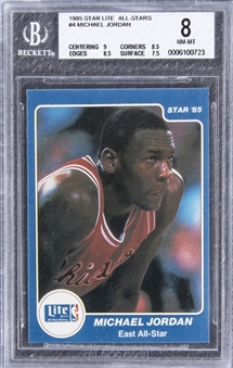1985 Star Lite All-Stars #4 Michael Jordan Rookie Card - BGS NM-MT 8